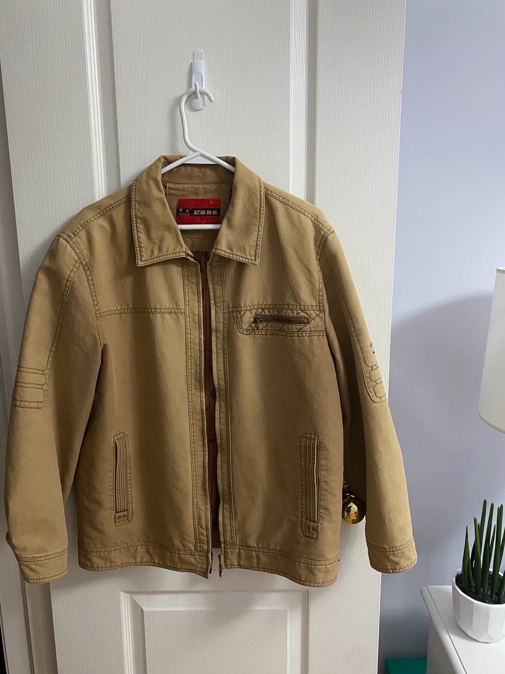 Men's Tan Workwear Jacket - Classic Canvas